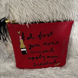 Red Lipstick Quote Pouch